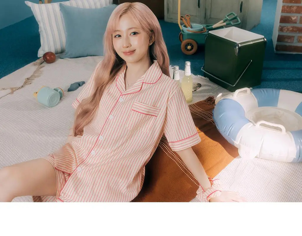 [해원 PICK] 도씨 실크핏 러브썸 반팔 커플 잠옷 세트 상세페이지 5